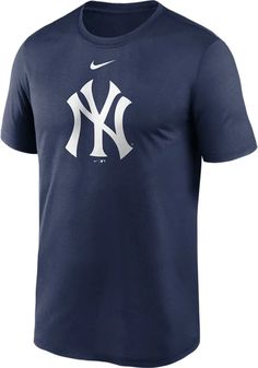 Nike Yankees Logo Legend Short Sleeve T Shirt New York Yankees Logo, Nike Crew Neck, Yankees T Shirt, Yankees Logo, New York Yankees Baseball, Man Logo, Blue Logo, T Shirt Men, New York Yankees