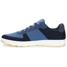 The Topher is a multi-seasonal sneaker that you can pair with everything from jeans to chinos to shorts. Color-contrasting details and a lace-up fastening distinguish this knit fabric design by Vance Co. The fit is perfected with a cushioned collar and our signature 6 mm Tru Comfort Foam� footbed. Casual Mesh Sneakers For Light Sports, Casual Breathable Cotton Sneakers, Casual Textile Sneakers For Light Sports, Blue Cotton Sneakers For Sports, Casual Breathable Textile Sneakers, Sporty Cotton Sneakers For Sports, Cotton Sporty Sneakers For Sports, Casual Navy Sneakers With Rubber Sole, Blue Cotton Sneakers With Laces