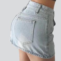 Make a statement with our ultra-short. medium-waisted. vintage-inspired denim skirt from the 2023 Summer Collection! This urban-trend staple is the perfect balance between contemporary fashion and '90s-inspired nostalgia. Crafted with premium quality denim. it features a unique distressed pattern and a reliable zipper and button duo.Why You'll Love It Grunge Galore: Embody the iconic '90s grunge movement with these effortlessly cool shorts. Distinctive Distressed Pattern: Expertly crafted wear a High Rise Y2k Skort, Trendy Medium Wash Skort With Pockets, Denim Y2k Mini Bottoms, Y2k High Rise Fitted Skort, High Rise Fitted Y2k Skort, High Rise Fitted Skort Y2k Style, Y2k Short Denim Skirt With Pockets, Y2k Style Fitted Short Denim Skirt, Y2k Style Short Fitted Denim Skirt