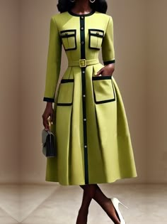 Buy Inexpensive Dresses at Stylewe online store, SPU: 11DR9T35EF, Color: Green, Elasticity:No Elasticity, Sleeve Type:Regular Sleeve. Long Coat Dress, Fitted Green Dress With Pockets, Kate Middleton Dresses Classy, Retro Long Sleeve Midi Dress For Work, Green Midi Dress With Pockets For Work, Green Long-sleeved Dress With Pockets, A-line Office Dress With Pockets, Green Office Dresses For Fall, Winter Office Dress With Pockets