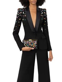 The Strass Diamonds Blazer Pant Suit for women is a sophisticated and elegant tuxedo trouser suit that will elevate any outfit and make you stand out in a crowd. The unique beaded details add a touch of glamour and sparkle, making this suit a must-have for any fashion-forward woman. Elevate your style and stand out in the crowd with the sophisticated and elegant women's pant suit . The unique beaded details add a touch of glamour and sparkle, making it a must-have for any fashionista. This tuxed Tuxedo For Woman, Prom Suits For Women, Pant Suit For Women, Women Tuxedo, Pantsuit For Women, Beaded Blazer, Black Pant Suit, Evening Suit, Pant Suits For Women