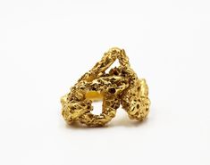 Sculptural ring from AW21-22 collection. available sizes : 56/7/8/9/10 Available in gold plated brass and sterling silver. Each piece is handmade and made to order and it may take up to 2-3 weeks for it to ship. If you need it sooner email us and we'll do our best . Gold Recycled Gold Ring Jewelry, Gold Recycled Gold Ring, Hand Cast 14k Gold Jewelry, Gold Hand Cast Open Ring Jewelry, Hand Cast Gold Open Ring, Hand Cast Gold Brass Ring, Hand-cast Gold Brass Rings, Gold-tone Brass Rings For Gifts, Vintage Gold Midi Rings For Gift