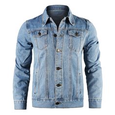 Product Description * Item:Men's Youth Fashion Retro Denim Jacket Casual Slim All-Match Trend Coat * Condition: 100% Brand New * Color:black blue * Size:Asian M-5XL * Package:1pc Coats (without any accessories ）    Please note: 1.Please allow a little error due to manual measurement. 2.The color maybe a little difference because of the light,screen reflection etc. 3.If you are not sure what size to choose, you can tell us your height and weight, we will recommend the right size for you. Shipping Retro Denim Jacket, Trend Coat, Custom Denim Jacket, Diy Logo, Jean Jacket Men, Coat Trends, Mens Jackets Casual, Custom Denim, Jeans Jacket