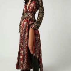 Long Sleeve Maxi Dress. Runs Very Big, This Fits More Like A Standard Free People Medium Free People Maxi, Free People Maxi Dress, Colorful Dress, Queer Fashion, Sleeve Maxi Dress, Long Sleeve Maxi, Dress Long Sleeve, Free People Dresses, Free People Dress