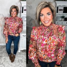 Always Be Mine Floral Blouse Smock Top With Ruffled Collar For Spring, Rachel Clark, Romantic Flowers, Flowers Bloom, Fall Clothes, New Love, Be Mine, Floral Blouse, Spring Time