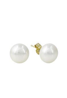 Effy 14K Yellow Gold Fresh Water Cultured Pearl Earrings Gem Diamonds, Effy Jewelry, Yellow Stone, Colored Gems, Diamond Shop, Precious Gems, Pearl Stud Earrings, Pearl Studs, Cultured Pearls