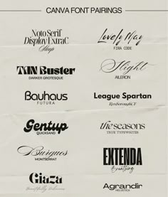 some type of font that is on top of a piece of paper with different types of lettering