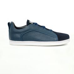 Men's 100% Authentic Suede & Napa Leather Leather Plimsoll Sneakers by Reggenza Modern Leather Skate Shoes With Contrast Sole, Navy Leather Sneakers With Leather Sole, Leather Skate Shoes With Rubber Sole For Everyday, Sporty Navy Sneakers With Leather Sole, Navy Casual Sneakers With Leather Sole, Urban Leather High-top Sneakers For Everyday, Modern Leather Skate Shoes With Textured Sole, Navy Custom Sneakers With Contrast Sole, High-top Leather Slip-on Sneakers With Contrast Sole