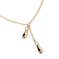 This double teardrop sliding necklace from PDPAOLA™ at Zales offers you the style options you desire. Sterling silver with 18K gold plate Features two polished teardrop-shaped dangles, each suspended from one end of the rolo chain With a sliding ring, this design can be styled as a lariat necklace or a double-pendant necklace 25.0 inches total length ICONS collection from PDPAOLA™ Formal Chain Necklace With Teardrop Pendant And Adjustable Chain, Formal Teardrop Chain Necklace With Adjustable Chain, Adjustable Gold Drop Necklace, Gold Adjustable Teardrop Pendant Drop Necklace, Gold Lariat Necklace With Adjustable Teardrop Pendant, Gold Plated Teardrop Pendant Drop Necklace With Delicate Chain, Gold Teardrop Necklace With Detachable Pendant, Gold Teardrop Pendant Chain Necklace, Adjustable Teardrop Lariat Necklace