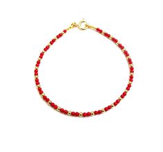 Luxurious bracelet handmade solid 14 k yellow gold beads and coral beads  UNISEX   Threaded on 24 k gold plated stainless steel wire   14 K solid yellow Gold beads solid gold not plated  Genuine non synthetic small 2.5 mm coral beads  14 k solid gold end caps  14 k solid spring closure * Casual  * By Symbolina Bracelet comes in an elegant box Thanks for visiting symbolina store Have a lucky day Item: SY 1215 To share with your friends pin it on Pinterest. Click Like to show them on Facebook. Twe Handmade Yellow Gold Plated Beaded Bracelets, Yellow Gold Beaded Bracelets As Gift, Gold Red Coral Bracelets As Gift, Gold Bracelets With Red Coral As Gift, Gold Red Coral Bracelets For Gifts, Gold Red Coral Bracelet As A Gift, Gold Red Coral Bracelet For Gift, Yellow Gold Beaded Bracelets With Tiny Round Beads, Handmade Yellow Gold Beaded Bracelets With Round Beads