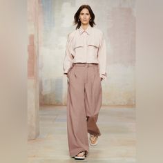 Brand New With Tags. Oversized Fit. Oversized High-waisted Work Pants, Spring Oversized Wide Leg Work Pants, Versatile Baggy Wide Leg Pants For Spring, Trendy Bottoms With Pockets For Daywear, Oversized Workwear Trousers, Oversized Straight Pants For Work, Chic Oversized Wide Leg Pants, Chic Oversized Wide Leg Pants For Fall, Trendy Oversized Spring Bottoms