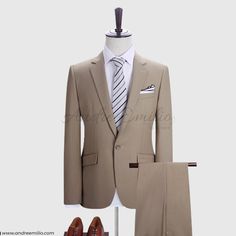 Benefits of Choosing our Camel Color 2 Piece Suit Our tailors stitch to deliver the finest quality with superior fit as per your requirements. We have a catalog full of bespoke suiting designs where you can choose the suit design. If you don’t find what you are looking for. You can go with your own choice of suiting elements. Where you can choose suit lapels, buttons, jacket style and number of buttons on cuffs with your monogram embarrassed on jacket cuff. Bespoke suit is not only giving you an Beige Suits With Welt Pockets For Business Casual, Beige Business Casual Suits With Welt Pockets, Brown Slim Fit Suit For Office, Brown Slim Fit Blazer For Office, Beige Single-breasted Suit For Office, Beige Business Suits With Welt Pockets, Brown Single Button Suit For Work, Beige Single Breasted Suits For Business Casual, Beige Single Breasted Suit For Business Casual