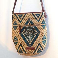 I Love This Lucky Brand Bag But Have Never Used It. It Has A Beautiful Green/Turquoise Geometric Pattern With Cross-Body Strap - Lined With Leather; Clean Cotton Lining On The Inside. Interior Also Has Two Small Pockets On One Side And A Larger Pocket On The Other With A Zipper Closure. Measures Approximately 11'' W X 9.5'' H X 3.7'' D. Note: Missing Clover Emblem Keychain; Hence The Lower Price. Please Contact Me With Any Questions! Blue Pouch Hobo Bag For Travel, Turquoise Crossbody Bag With Adjustable Strap, Blue Bohemian Bucket Bag With Adjustable Strap, Blue Bucket Hobo Bag For Daily Use, Blue Bucket Bag With Leather Handles For Travel, Bohemian Blue Bucket Bag With Adjustable Strap, Everyday Woven Blue Bags, Everyday Blue Woven Bag, Turquoise Crossbody Travel Bag