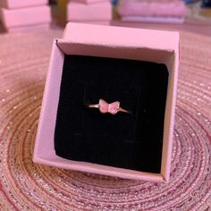 Butterfly Princess Ring - Daisie Boutique Adjustable Jewelry With Cute Design Gift, Delicate Pink Flower Ring For Gift, Delicate Pink Flower Ring Gift, Delicate Pink Flower Ring As Gift, Trendy Butterfly Jewelry For Gift, Pink Bow Jewelry Gift, Cute Pink Jewelry As A Gift For Her, Delicate Adjustable Butterfly Promise Ring, Trendy Jewelry With Cute Design For Gift