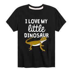 Max out his casual style with this boys' Love My Little Dinosaur graphic tee. Max out his casual style with this boys' Love My Little Dinosaur graphic tee. Crewneck Short sleevesFABRIC & CARE Cotton, polyester Machine wash Imported Size: Small. Color: Black. Gender: male. Age Group: kids. Material: Cotton Blend. Dinosaur Graphic Tee, Dinosaur Tshirt, Dinosaur Graphic, Hand Shapes, Casual Style, Graphic Tee, Graphic Tees, Cotton Blend, Short Sleeves