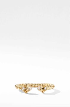 David Yurman Renaissance Ring in 18K Gold with Diamonds | Nordstrom Fine Jewelry Yellow Gold Stackable Rings With Pave Setting, Yellow Gold Stackable Rings With Pave Setting, Luxury Stackable Yellow Gold Rings, Luxury Gold Stackable Rings With Single Cut Diamonds, Luxury Yellow Gold Stackable Rings With Diamond Accents, Luxury Gold Diamond Stackable Rings, Timeless Stackable Rings In Yellow Gold With Diamond Accents, Timeless Yellow Gold Stackable Rings With Diamond Accents, Elegant Yellow Gold Stackable Rings With Diamond Accents