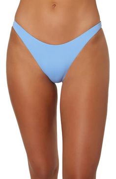 Create endless beach looks with these solid low-rise bikini bottoms in a smooth, supportive fabric. 85% polyamide, 15% elastane Hand wash, dry flat Imported Beach Looks, Swimsuit Edition, Caribbean Blue, White Bikinis, Beach Look, Color Code, Powder Blue, Clothing Items, Color Coding