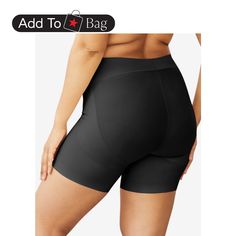 in stock Compressive Black Short-length Shapewear, Micro-elastic Shapewear With Built-in Shorts, Black Compressive Shapewear With Built-in Padding, High-waisted Compression Shapewear Shorts, Black Micro-elastic Shapewear Bottoms, Feel Confident, Shapewear, Buy Online, Black