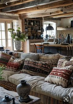 Yellowstone Home, Rustic Cottage Interiors, Your Space, Primitive Living Room, Kitchen Measurements, Farmhouse Decor Ideas, Rustic Cottage, Tiny House Cabin