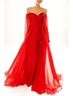 A-Line Party Dress Elegant Sexy Formal Evening Dress Strapless Long Sleeve Court Train Chiffon with Pleats 2024 Glamorous Chiffon Maxi Dress For Prom, Elegant Red Chiffon Party Dress, Glamorous Chiffon Maxi Dress For Prom Season, Sheer Evening Dress With Sweetheart Neckline For Prom, Sheer Sweetheart Neckline Evening Dress For Prom, Strapless Sheer Evening Dress For Prom, Flowy Long Sleeve Chiffon Dress For Party, Strapless Sheer Dress For Gala, Red Chiffon Maxi Dress For Banquets