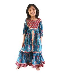 Beautiful pure cotton ethnic wear for girls. Available from sizes 6mths to 10 years. These dresses have gotta patti work . Bohemian Cotton Sharara With Gota Work, Festive Cotton Choli With Gota Work, Cotton Straight Kurta With Gota Work, Bohemian Blue Cotton Anarkali Set, Cotton Kurta With Gota Work For Diwali, Diwali Cotton Kurta With Gota Work, Cotton Kurta With Gota Work For Navratri, Cotton Salwar Kameez With Gota Work For Navratri, Navratri Cotton Kurta With Gota Work