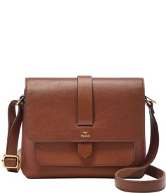 From Fossil&#x2C; the Kinley Small Fold-Over Leather Crossbody Bag features: LeatherOld English brass hardwareZipper closureInterior slide pocket and zipper pocketExterior magnetic snap pocketAdjustable strapApprox. 9" L x 3.25" W x 7.25" H bag; 21.5" strap drop1-year limited warrantyImported. Leather Cross Bag, Bags Trendy, Crossbody Travel Purse, Fossil Bag, Crossbody Bags For Women, Best Travel Purses For Women, Formal Fall Flap Bags, Fall Travel Bags With Metal Hardware, Crossbody Handbags