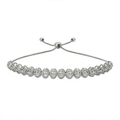 0.40 Carat Natural Diamond Bolo Bracelet G Si 14k White Gold 7'' 100% Natural Diamonds, Not Enhanced In Any Way Round Cut Diamond Bracelet 0.40ct G-H Si 14k White Gold, Pave Style, 6.2 Gram 7-8 Inches Adjustable Length, 1/4 Inch In Width 17 Diamonds B5819w Adjustable Halo Design White Gold Jewelry, Adjustable White Gold Halo Jewelry, Adjustable White Gold Jewelry With Halo Design, Luxury Adjustable Oval Bracelets, Adjustable Diamond Cut Bracelet For Wedding, White Adjustable Bracelet With Brilliant Cut, Adjustable Luxury Diamond Bracelet For Anniversary, Classic White Adjustable Diamond Bracelet, Classic Adjustable White Diamond Bracelet