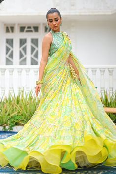 Neha – Sania Maskatiya International Shades Of Mint Green, Sania Maskatiya, Gota Work, Cocktail Outfit, Website Features, How To Dye Fabric, Lemon Yellow, Online Branding, Digital Photography