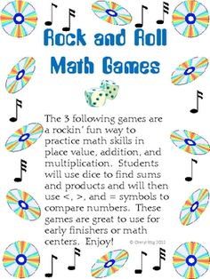 the back cover of rock and roll math games, with an image of umbrellas