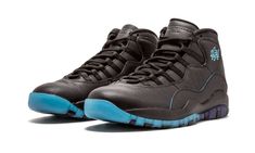 Black/gamma blue/fierce purple leather Air Jordan Retro 10 "Shanghai" sneakers from jordan featuring round toe, flat rubber sole, front lace-up fastening, branded insole and ankle length.  These styles are supplied by a premium sneaker marketplace.  Stocking only the most sought-after footwear, they source and curate some of the most hard to find sneakers from around the world. Lace-up Jordan Shoes With Contrast Sole For Light Sports, Streetwear Jordan Shoes With Lace-up Design, Leather Jordan Shoes With Laces For Streetwear, High-top Jordan Shoes With Contrast Sole For Sports, Jordan Lace-up Shoes For Light Sports With Rubber Sole, Leather Jordan Shoes With Contrast Sole For Sports, Low-top Jordan Shoes With Contrast Sole For Sports, Streetwear Jordan Shoes With Boost Midsole, Sports Jordan Lace-up Shoes