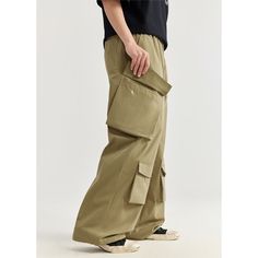 N-261-24 Full-length Cotton Parachute Pants With Pockets, Cotton Full-length Parachute Pants With Pockets, Full Length Cotton Parachute Pants With Pockets, Baggy Cargo Pants With Patch Pockets, Utility Full-length Cargo Pants With Side Pockets, Wide Leg Cargo Pants With Functional Pockets For Outdoor, Baggy Full-length Cargo Pants With Patch Pockets, High Waist Cotton Parachute Pants With Pockets, Baggy Straight Cargo Pants With Multiple Pockets