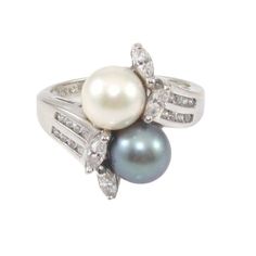 Solid 14k White Gold Pearl Clear Cz Ring Size 5.25 Us Ring Size 5.25 Ring Face Length X Width - Millimeters 18 X 10 Gram Weight 5.2 Main Stone Pearl Main Stone Length X Width - Millimeters 7 Diameter Total Carat Weight Cz: 0.50 Hallmarked Yes Tested Yes Inventory Code Gfh-158-Aa487-Ms120 Please Contact Us With Any Questions. We Love To Hear From Shoppers. Thank You For Your Interest. Formal Pearl Ring With Diamond Accents And Cubic Zirconia, Brilliant Cut Cubic Zirconia Pearl Ring For Anniversary, Anniversary Pearl Ring With Brilliant Cut Cubic Zirconia, Anniversary White Gold Pearl Ring With Cubic Zirconia, Classic Multi-stone Cubic Zirconia Jewelry, Multi-stone Cubic Zirconia Cluster Jewelry, Multi-stone Cluster Jewelry In Cubic Zirconia, Cluster Multi-stone Cubic Zirconia Jewelry, Elegant Multi-stone Jewelry For Anniversary