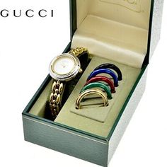 Top Rated GUCCI Change Bezel Watch Quartz Gold Quartz Vintage Ladies Watch Used, Watches Gucci Chain, Pretty Watches, Bezel Watch, Monogram Backpack, Vintage Watches Women, Bangle Watches, Gucci Watch, Swiss Watch, Gucci Accessories