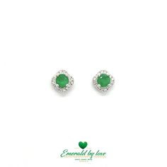 Available - 100% Buyer satisfaction 15 Days Return. Buyer pays for return shipping. See Details Please send us an email to customerservice@emeraldbylove.com once you have made the payment, including receiver's name, phone number and shipping address. --------------------------------------------------------------------------------------- Material: 925 Sterling Silver Cut: Round emerald Emerald: 0.64-0.56 (2 Pairs) Enhance your elegance with our round border sterling silver earrings, featuring a central round emerald surrounded by sparkling zirconia. Crafted with meticulous attention to detail, these earrings exude sophistication and timeless allure. The central emerald, encircled by shimmering zirconia, captures the light with captivating brilliance. Perfect for adding a touch of glamor to Classic Green Sterling Silver Diamond Earrings, Green Diamond Accented Round Earrings, Green Round Earrings With Diamond Accents, Green Round Earrings With Pave Setting, Anniversary Green Diamond Earrings, Green Sterling Silver Diamond Earrings For Anniversary, Classic Green Diamond Earrings With Accents, Green Sterling Silver Diamond Earrings With Prong Setting, Anniversary Green Diamond Earrings In Sterling Silver