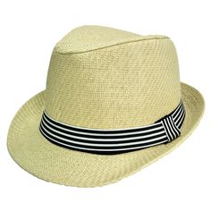 Men's Fedora in Beige Adjustable Beige Hats For Vacation, Classic Adjustable Summer Hat, Fedora Panama Hat With Uv Protection For Beach Season, Lightweight Short Brim Fedora For Vacation, Vacation Fedora With Short Brim And Lightweight, Vacation Lightweight Fedora With Short Brim, Adjustable Fedora For Travel And Vacation, Uv Protection Fedora Panama Hat For Beach Season, Beach Season Fedora Panama Hat With Uv Protection