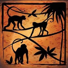 an image of monkeys on a tree branch