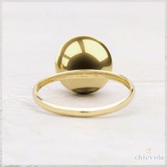 DetailsMade to orderMaterial: 14k/18k goldColor Options: Yellow Gold, White Gold, Rose GoldThe Ring Details★ Ball Diameter: 12 mm��★ Band Width: 2 mm Phone Items, Natural Gemstone Jewelry, 18k Gold Ring, Recycled Gold, White Rose Gold, Free Giveaway, Gold Rose, Gold Ring, Gemstone Jewelry