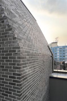 a brick wall on top of a building