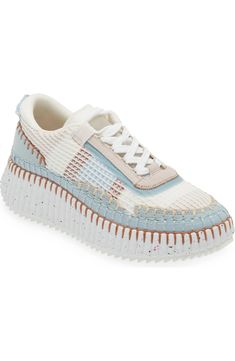 Chloé Nama Platform Sneaker (Women) | Nordstrom Textile Lace-up Sneakers With Woven Sole, Low-top Chunky Sneakers With Textured Sole, Chunky Lace-up Sneakers With Textured Sole, Lace-up Platform Sneakers With Textured Sole, Mesh Lace-up Platform Sneakers With Textured Sole, Mesh Platform Sneakers With Textured Sole And Lace-up Design, Sporty Textile Sneakers With Woven Sole, Low-top Mesh Slip-on Sneakers With Textured Sole, Textile Low-top Slip-on Sneakers With Woven Sole