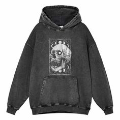 Discover the perfect blend of comfort and rebellion with our Vintage Washed Skull Head Print Hoodie Collection. #hoodie,#vintagestyle,#skullart,#punkfashion,#accessories,#streetfashion,#fashion,#gothic#gift,#gthic Urban Hoodie With Skull Print, Urban Style Hooded Hoodie With Skull Print, Urban Hooded Sweatshirt With Skull Print, Oversized Hooded Skull Print Sweatshirt, Oversized Hooded Sweatshirt With Skull Print, Grunge Long Sleeve Washed Black Hoodie, Grunge Long Sleeve Hoodie In Washed Black, Washed Black Long Sleeve Grunge Hoodie, Cotton Halloween Hoodie With Adjustable Hood