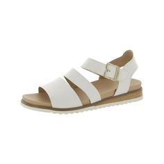 Manufacturer: Dr. Scholl's Shoes Size Origin: US Style Type: Slingback Sandals Collection: Dr. Scholl's Shoes Closure: Material: All Man Made Fabric Type: Faux Leather Sku: BH5896488 Size: 6.5.  Color: White.  Gender: female.  Age Group: adult. White Sandals With Cushioned Footbed, Medium Width, Summer White Medium-width Wedge Sandals, White Sandals With Cork-bed Midsoles And Adjustable Fit, Aldo Shoes Women, White Adjustable T-strap Sandals With Cushioned Footbed, Adjustable White T-strap Sandals With Buckle Closure, Womens Slides, Buckle Sandals, Slingback Sandal