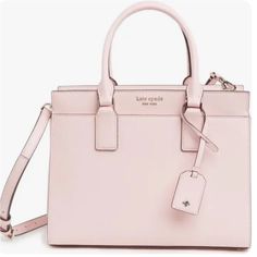 New With Tag Safiano Leather Light Pink Measurements: 11”W C 8.5” H X 5” D No Trades Kate Spade Pink Bag, Elegant Pink Kate Spade Satchel, Kate Spade Bag Pink, Light Pink Purse, Blue Leather Bag, Kate Spade Satchel, Purple Purse, Leather Satchel Handbags, Leather Satchel Bag