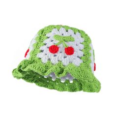 PRICES MAY VARY. HAND-CROCHETED HAT: Traditional crochet flower hollow bucket hat for women, classic and fashionable. ELASTIC KNITTED HAT: one size fits most, head circumference measures about 22-22.8 inch. STYLISH CROCHET BUCKET HAT: New 3D cherry pattern, suitable for wearing on various occasions, great accessories for taking photos, travel, parties, etc. The colorful handmade women hats are suitable for daily wear, party costume and fashion occasions. SOFT AND COMFORTABLE BEANIE: 100% high qu April Fashion, Cherry Pattern, Crocheted Hat, Photos Travel, Crochet Bucket, Stylish Crochet, Women Hats, Crochet Bucket Hat, Floral Hat