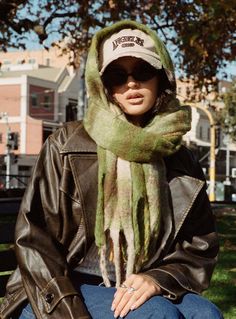 Scarf Soft knit-like material, fringe detail, two-toned colour Good stretch 100% polyester Hat And Scarf Sets Women, Womens Hat And Scarf Set, Trendy Scarf 2021, Acne Studios Scarf 2022, Ance Studio Scarf, Trendy Winter Scarf, Head Scarf Cold Weather, Shacket Scarf, Fall 2022 Hat Trends