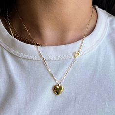 This is our  double heart necklace, a delicate and beautiful piece for any occasion. Size: 45 cm Charm:1 cm Material: Stainless steel/ Glass bead Colour: Gold Tarnish resistant Free delivery on all Uk orders. Same day dispatch orders before 2pm, Royal mail 2d class Silver Heart-shaped Layered Necklace As A Gift, Silver Heart-shaped Layered Necklace Gift, Silver Layered Heart Necklace For Gifts, Silver Heart-shaped Layered Necklace For Gifts, Tarnish Resistant Heart Pendant Necklaces For Mother's Day, Double Heart Tarnish Resistant Necklace For Mother's Day, Trendy Double Heart Charm Necklace, Minimalist Double Heart Necklaces With Delicate Chain, Minimalist Double Heart Necklace With Delicate Chain