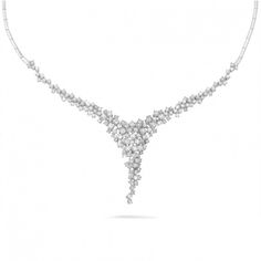 5.90 caraat diamanten halsketting in wit goud White Diamond Necklace With Sparkling Stones, Fine White Diamond Necklace With Sparkling Stones, Fine Jewelry White Diamond Necklace With Sparkling Stones, White Cubic Zirconia Diamond Necklace With Baguette Diamonds, Dazzling White Platinum Necklace, Dazzling White Diamond Necklace, Platinum Diamond Necklace With Baguette Diamonds, Diamond White Platinum Necklace With Baguette Diamonds, Dazzling White Baguette Diamond Necklace