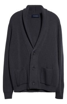 Wrap yourself in the luxurious warmth of this ribbed cardigan crafted in Italy from supersoft merino wool. 26 1/2" length (size Medium) Front button closure Shawl collar Long sleeves Front patch pockets Ribbed cuffs and hem 100% merino wool Dry clean or hand wash, dry flat Made in Italy Designer Clothing Merino Wool Cardigan, Ribbed Cardigan, Wool Cardigan, Shawl Collar, Merino Wool, Shawl, Designer Clothing, In Italy, Dry Clean