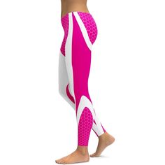 Pink Honeycomb Carbon White Leggings - Gearbunch The Color Pink, 100 Squats, White Leggings, Gym Yoga, Soft Leggings, In The Gym, Squat Proof, Pink Leggings, Out And About