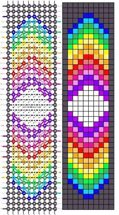 two pictures with different colored squares and one has an image of the same color circle