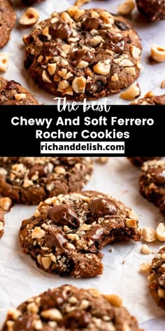 the best chewy and soft fehero rocher cookies are made with almonds